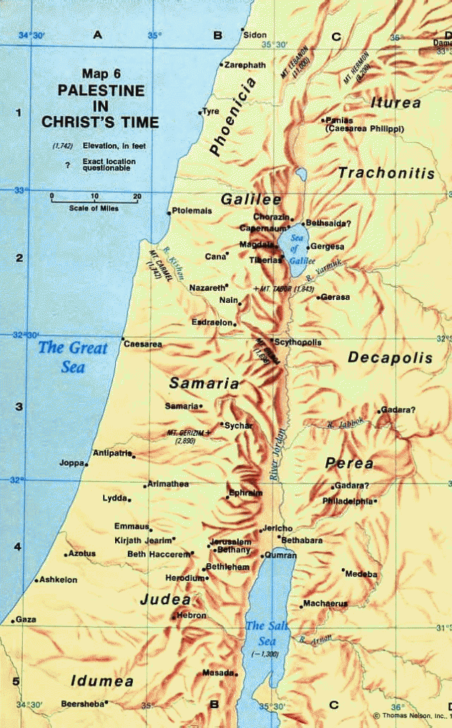 a_palestine_map_jesus_time